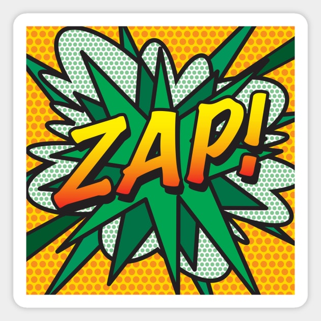 Comic Book Pop Art ZAP Magnet by Thisisnotme